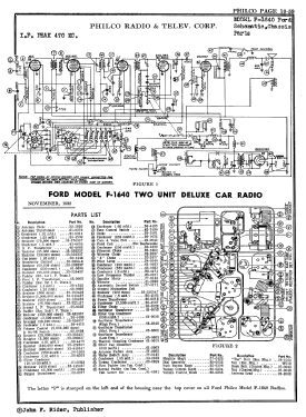 F-1640 Ford; Philco, Philadelphia (ID = 2870682) Car Radio