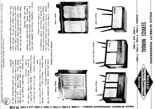 F-1802 ; Philco, Philadelphia (ID = 1168516) Radio