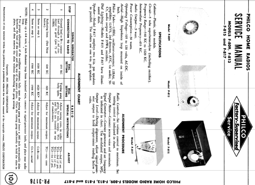 F-809 ; Philco, Philadelphia (ID = 1167639) Radio