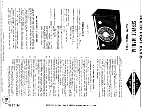 F-974 ; Philco, Philadelphia (ID = 1167703) Radio