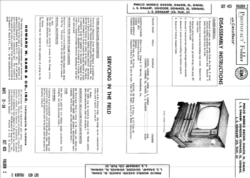 G4646S Ch= 9L41; Philco, Philadelphia (ID = 916490) Television