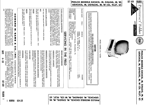 G4654M Ch= 9L37; Philco, Philadelphia (ID = 879730) Television