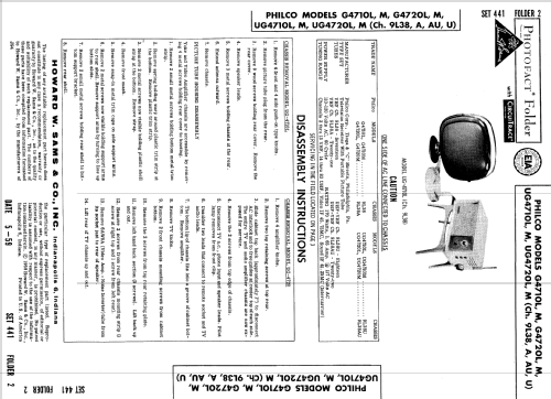 G4720L Ch= 9L38A; Philco, Philadelphia (ID = 887249) Television