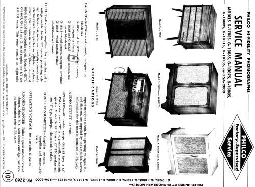 G-1807S Code 123; Philco, Philadelphia (ID = 1176093) Radio