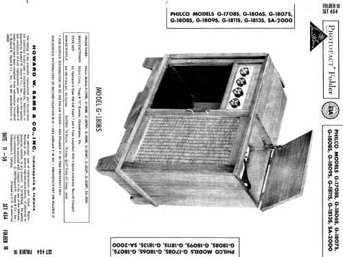 G-1811S Code 121; Philco, Philadelphia (ID = 612282) Radio