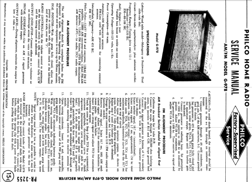 G-978 ; Philco, Philadelphia (ID = 1169626) Radio