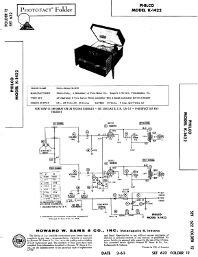 K-1422; Philco, Philadelphia (ID = 2950238) Ton-Bild