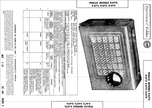 E-672 'Knockabout' Code 124; Philco, Philadelphia (ID = 529150) Radio