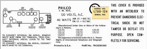 L799 ; Philco, Philadelphia (ID = 3042512) Radio