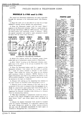 L-1761 ; Philco, Philadelphia (ID = 2879283) Car Radio