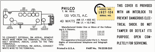 L-927 ; Philco, Philadelphia (ID = 3042514) Radio