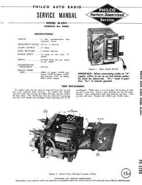 M-5941 ; Philco, Philadelphia (ID = 2928141) Car Radio