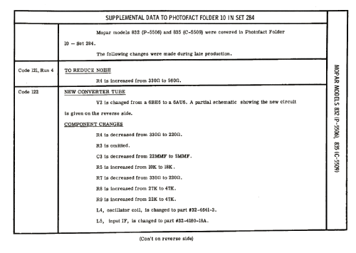 Mopar 832 Ch= P5506; Philco, Philadelphia (ID = 1923553) Car Radio