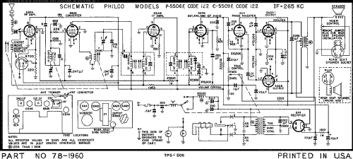 Mopar 835 Ch= C-5509E Code 122; Philco, Philadelphia (ID = 2519307) Car Radio