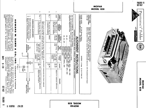 Mopar 858 ; Philco, Philadelphia (ID = 597201) Car Radio