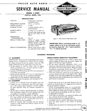 Mopar 929 Ch= C-5909; Philco, Philadelphia (ID = 2927911) Car Radio