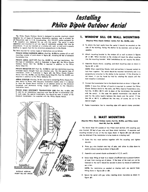 Dipole and Wire Outdoor Aerials 45-1462, 45-1469, 45-1494, 45-2926; Philco, Philadelphia (ID = 2931170) Antenna