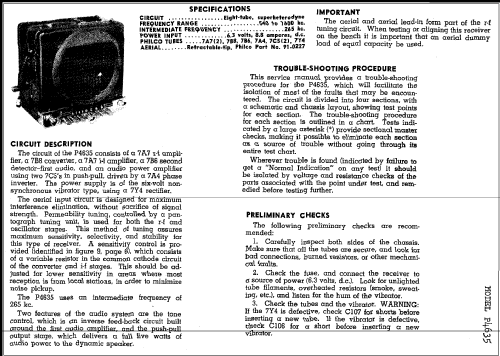 P-4635 ; Philco, Philadelphia (ID = 271690) Car Radio