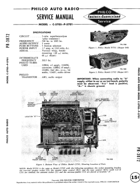 P-5701 Mopar 848; Philco, Philadelphia (ID = 2925649) Car Radio