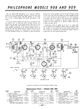 Philcophone Remote Station 909; Philco, Philadelphia (ID = 2922595) Lautspr.-K