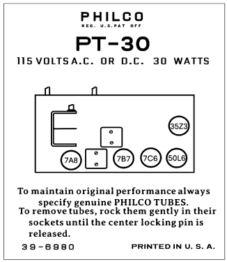 PT-30 Transitone; Philco, Philadelphia (ID = 3050412) Radio