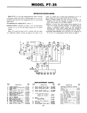 PT-35 Transitone; Philco, Philadelphia (ID = 2915065) Radio