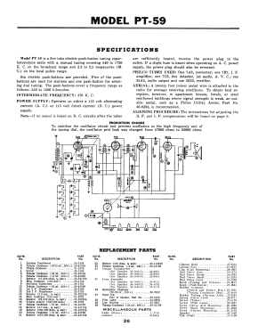 PT-59 Transitone; Philco, Philadelphia (ID = 2915081) Radio