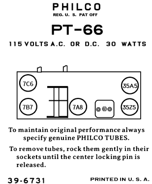 PT-66 Transitone; Philco, Philadelphia (ID = 3070847) Radio