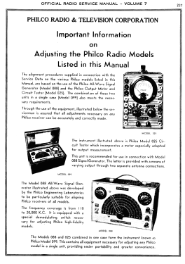 RF Signal Generator 088; Philco, Philadelphia (ID = 2905584) Equipment