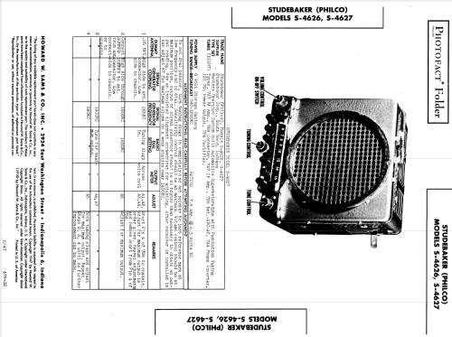 S4626 ; Philco, Philadelphia (ID = 836481) Car Radio