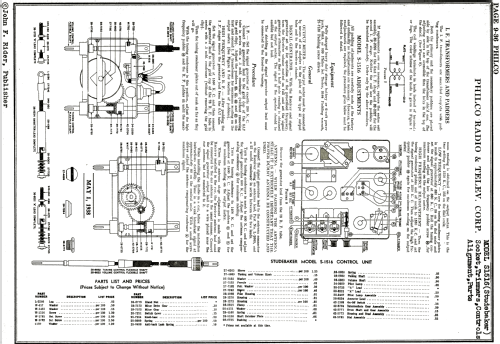 S-1516 Studebaker; Philco, Philadelphia (ID = 831418) Car Radio