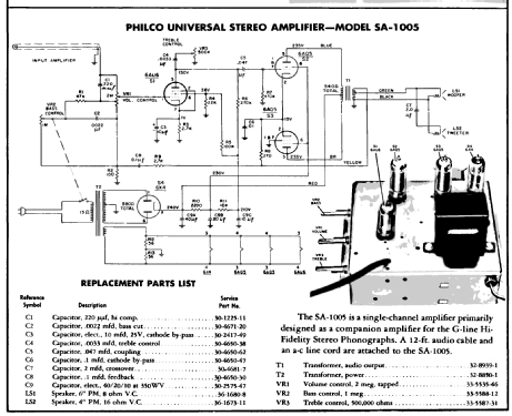 SA-1005 ; Philco, Philadelphia (ID = 186046) Ampl/Mixer