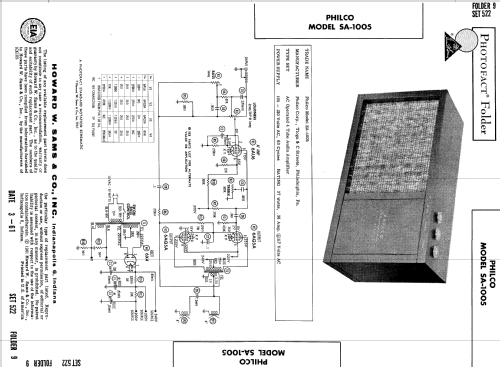 SA-1005 ; Philco, Philadelphia (ID = 528655) Ampl/Mixer