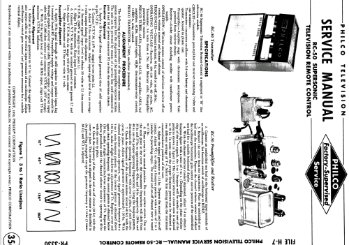 Supersonic Television Remote Control RC-50; Philco, Philadelphia (ID = 1180020) Divers