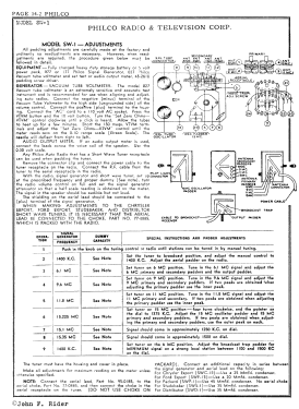 SW-1 ; Philco, Philadelphia (ID = 2879888) Radio