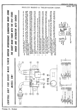 SW-1 ; Philco, Philadelphia (ID = 2879889) Radio