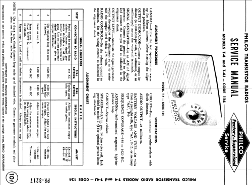 T4J Code 124; Philco, Philadelphia (ID = 1179156) Radio