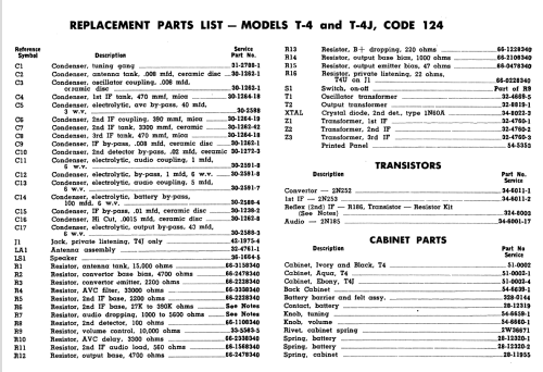 T4J Code 124; Philco, Philadelphia (ID = 1179159) Radio