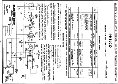 T4J Code 124; Philco, Philadelphia (ID = 60006) Radio