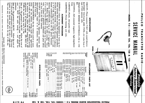 T-3 Code 128; Philco, Philadelphia (ID = 1180578) Radio