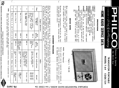 T-64 Code 124; Philco, Philadelphia (ID = 1917917) Radio