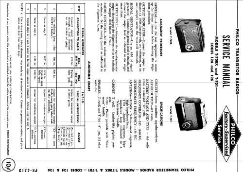 T-700X Code 124; Philco, Philadelphia (ID = 1179871) Radio