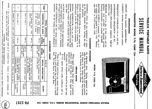 T-75 Code 124; Philco, Philadelphia (ID = 1179123) Radio