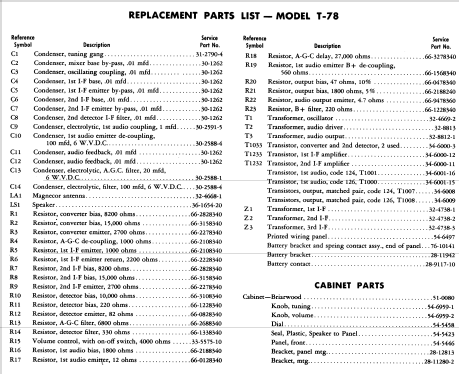 T-78 Code 124 or T78-124; Philco, Philadelphia (ID = 1179133) Radio