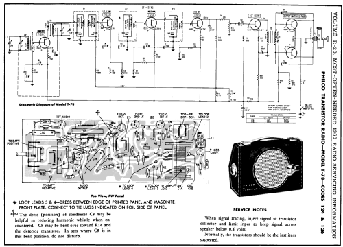 T-78 Code 124 or T78-124; Philco, Philadelphia (ID = 185833) Radio