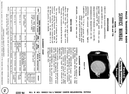 T-78 Code 126; Philco, Philadelphia (ID = 1179135) Radio