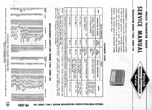 Nine Transistors T-901BR Code 124; Philco, Philadelphia (ID = 2027824) Radio