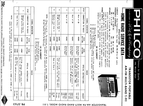 T-911 ; Philco, Philadelphia (ID = 1917560) Radio