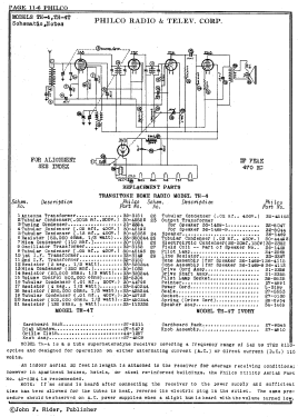 TH-4TI Transitone; Philco, Philadelphia (ID = 2870766) Radio