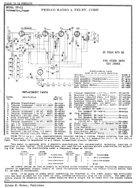 TP-11 Transitone; Philco, Philadelphia (ID = 2871318) Radio